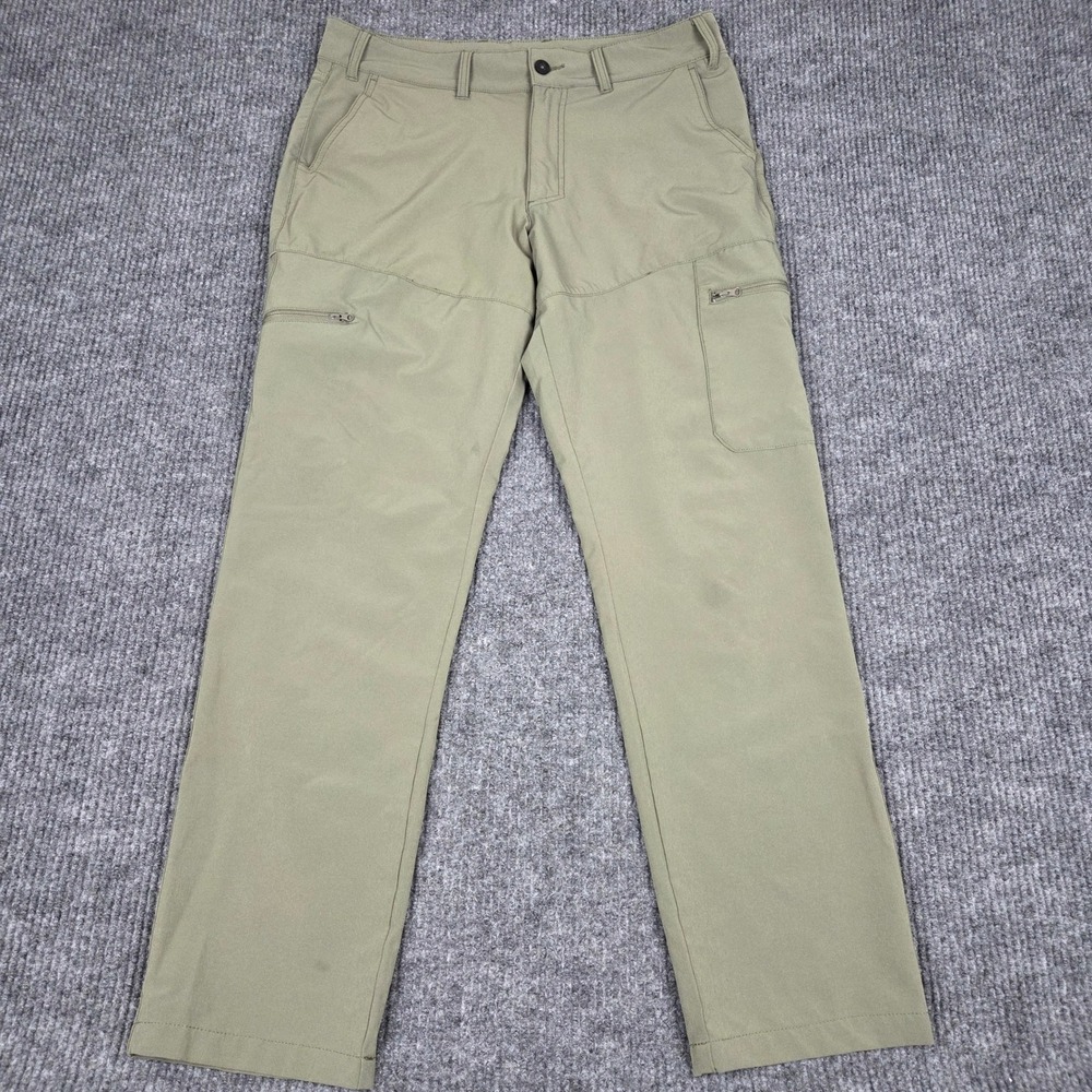 Magellan Outdoors Eagle Run Mens 34W Olive Green Stretch Utility Cargo Pants